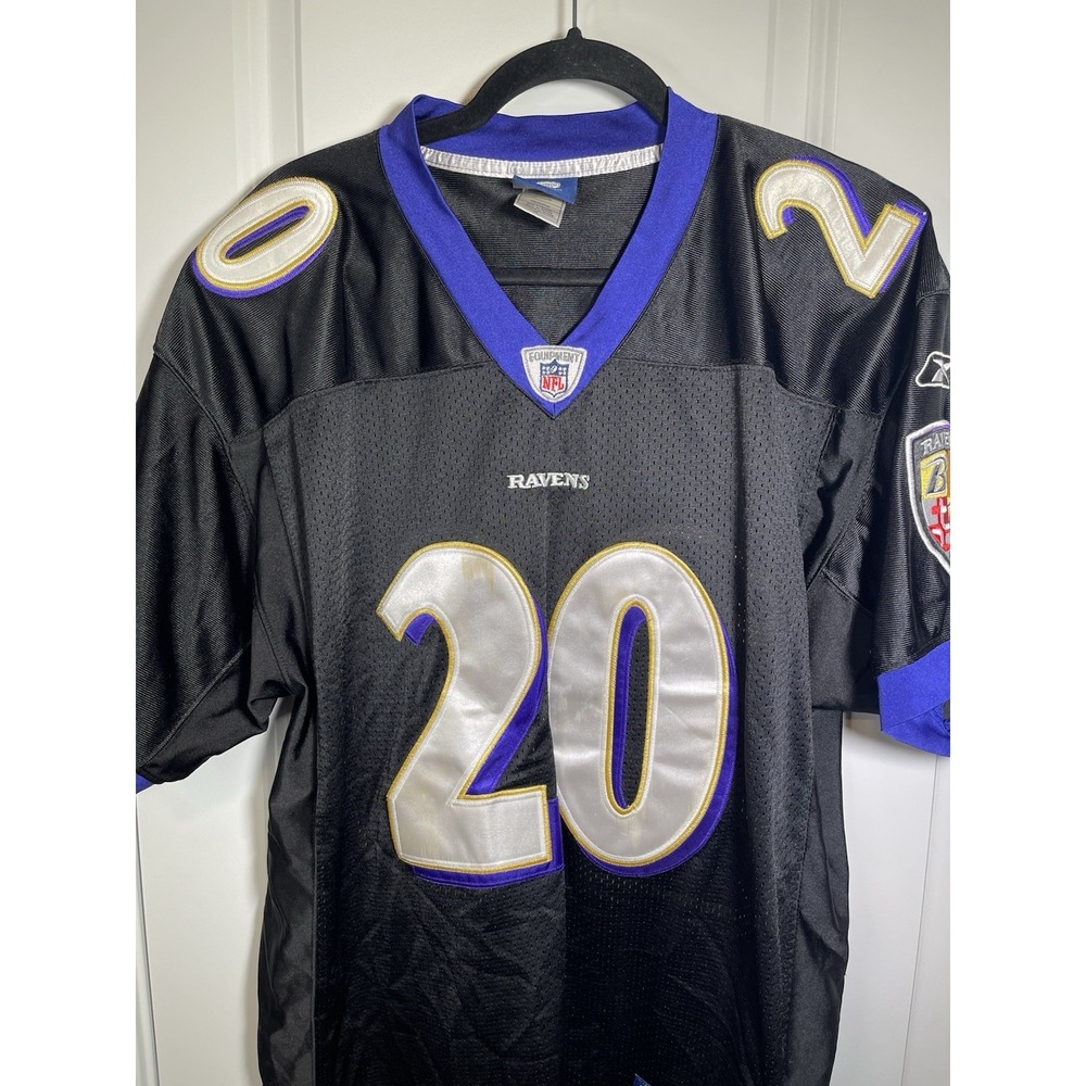 2004-06 STITCH ED REED BALTIMORE RAVENS REEBOK ON-FIELD NFL EQPMNT JERSEY SZ 48 - Picture 2 of 16